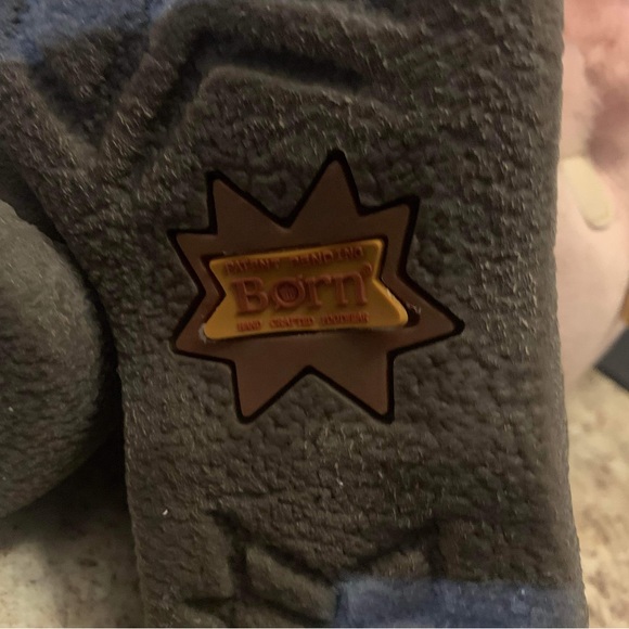 Born Nome Leather Shearling Fur 7 / 38 Boots Lace Up Pink Ivory Sheepskin Y2K - Picture 6 of 8